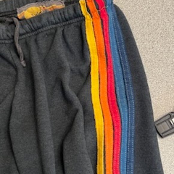 Aviator Nation 5 Stripe Sweatpants Charcoal Grey - Picture 5 of 7